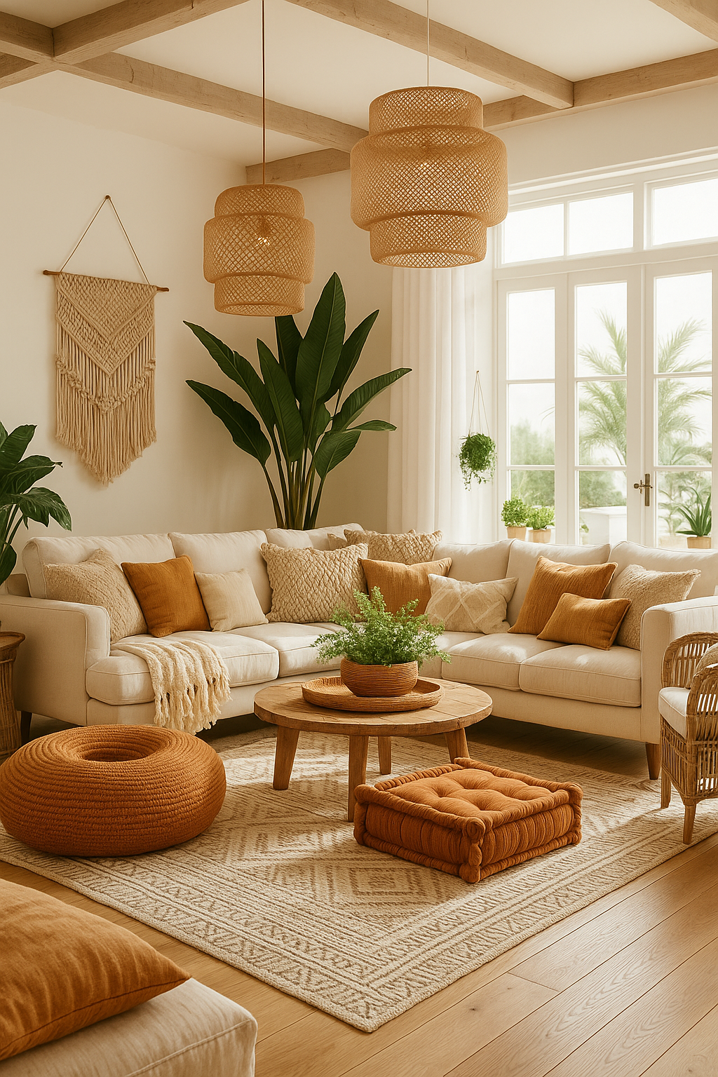 Is all about creating a relaxed, eclectic vibe that feels comfortable cozy and inviting. This style often incorporates a mix of patterns, textures, and colors, with a focus on natural materials like wood, cotton, and linen.