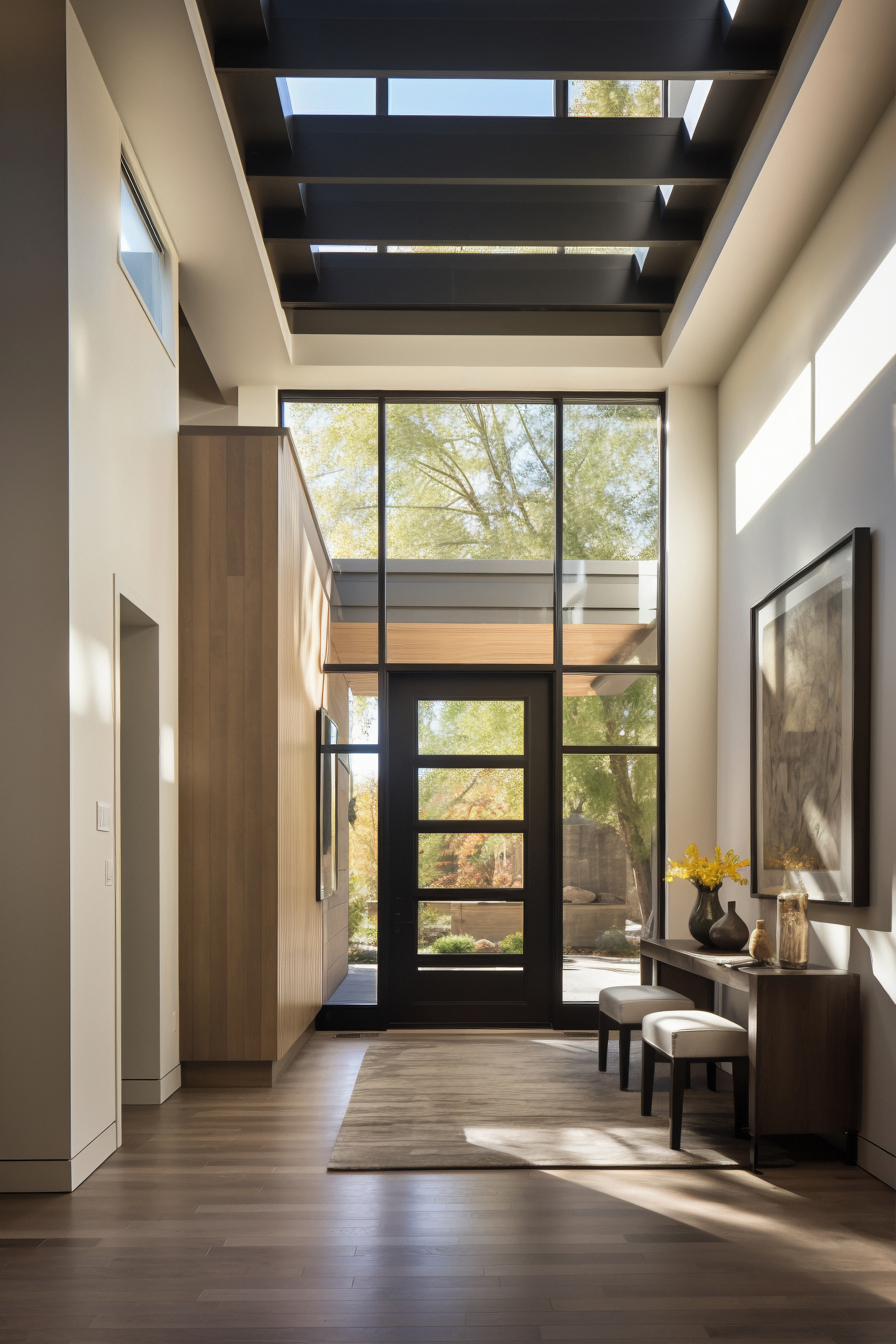 Is characterized by clean lines that emphasize simplicity, minimalism, and the use of natural materials and colors, creating a clean and uncluttered look.