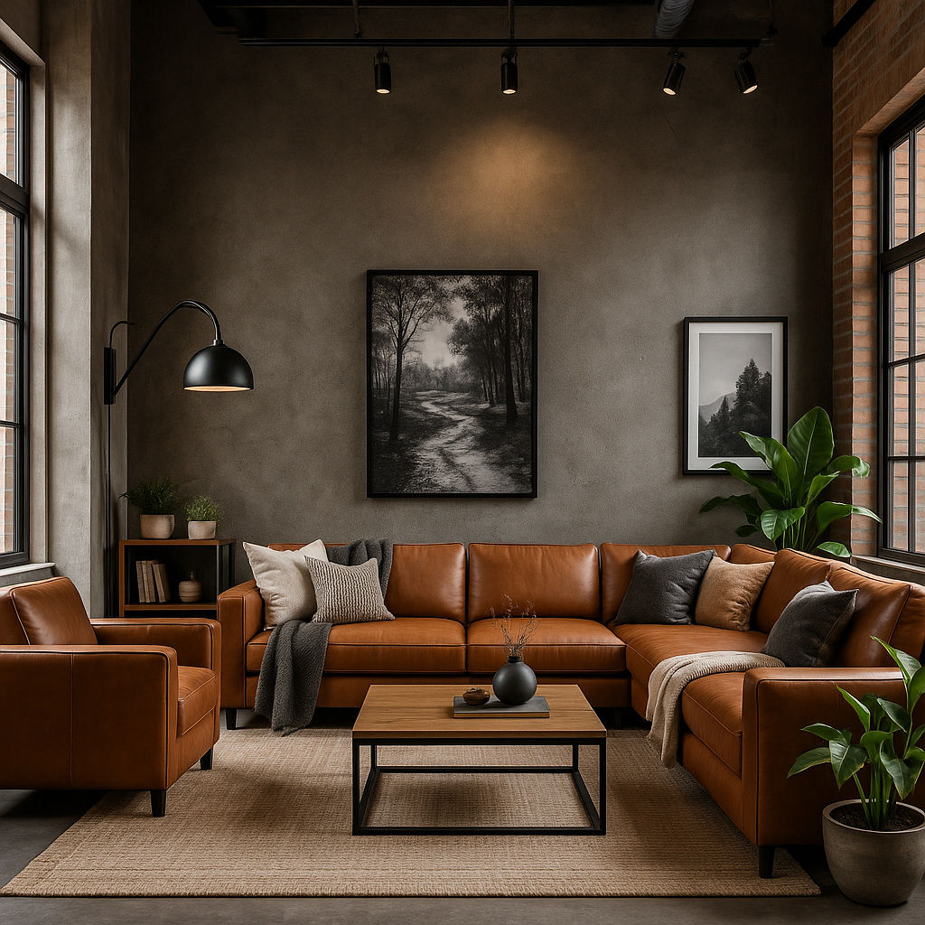 Is all about raw, unfinished materials and an edgy, urban feel. This style often incorporates exposed brick walls, concrete floors, and metal accents. The color palette is typically muted, with shades of gray, brown, and black used to create a sense of depth and texture.