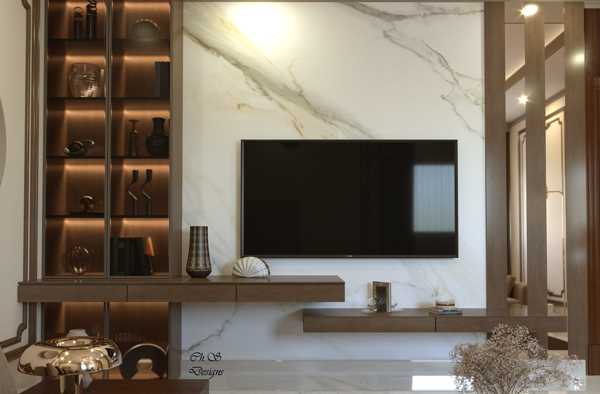 modern home design with neutral tones and marble surfaces design