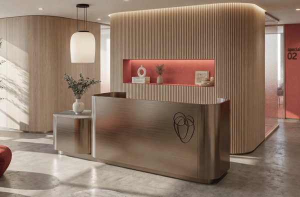 modern interior design with neutral tones and marble surfaces design