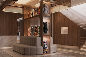 modern space planning with neutral tones and marble surfaces design