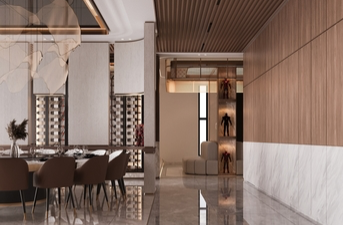 modern kitchen design with neutral tones and marble surfaces design