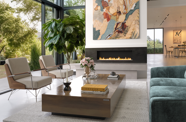 modern interior design with neutral tones and marble surfaces design